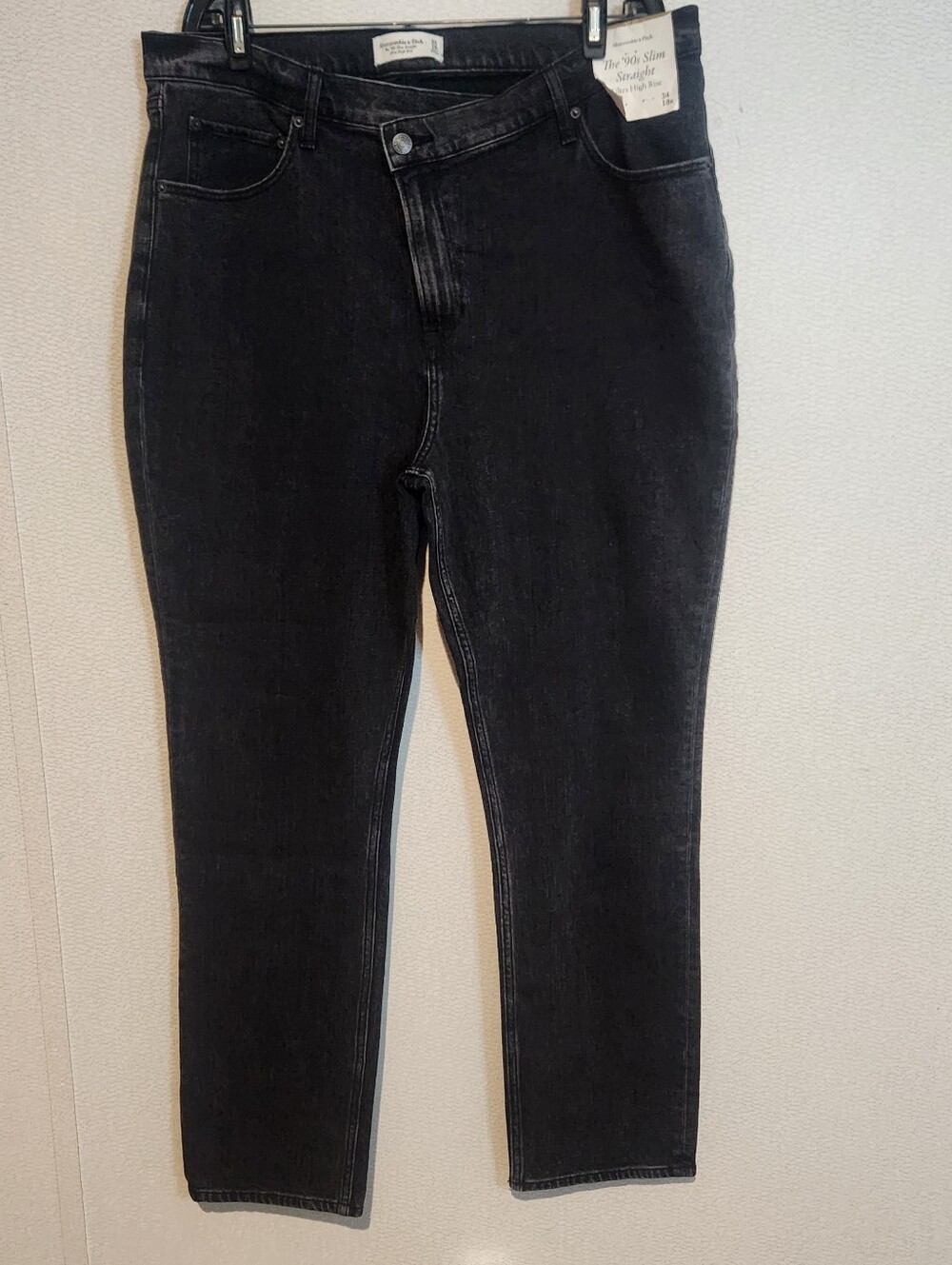Abercrombie & Fitch The 90's Slim Straight Ultra High Rise Crossover Jeans 18/34